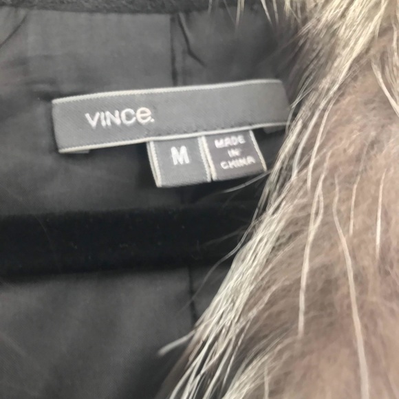 VINCE real fox fur jacket with leather sleeves - Picture 5 of 9